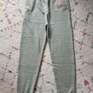 Abercrombie Kids Gray Sweatpants with Floral Detail